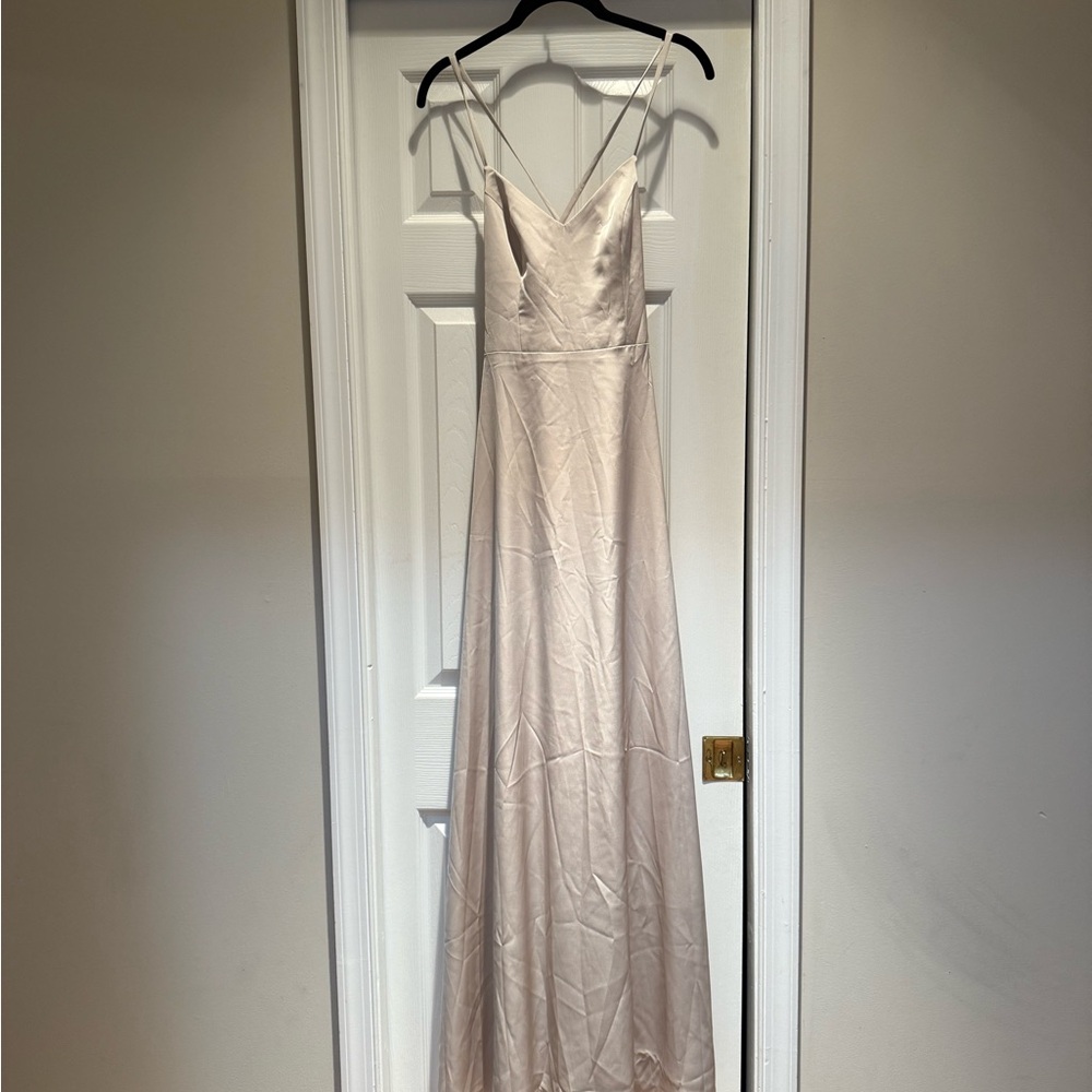 Azazie Elegant Champagne “Frost” Gown